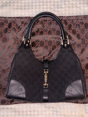 Gucci GG Jackie Nailhead Bardot Bag